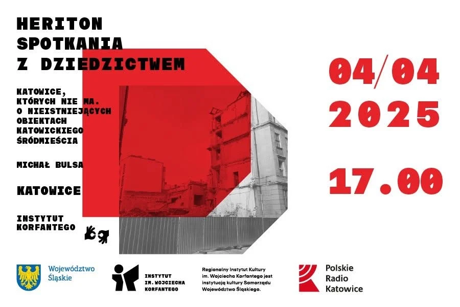 Grafika promująca spotkanie z opuszczonym budynkiem’