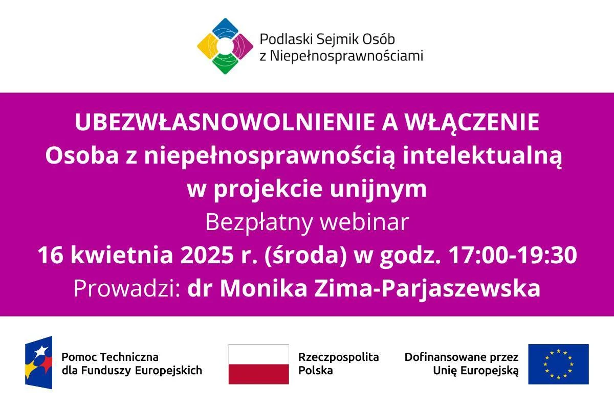 Grafika z tekstem informującym o wydarzeniu.