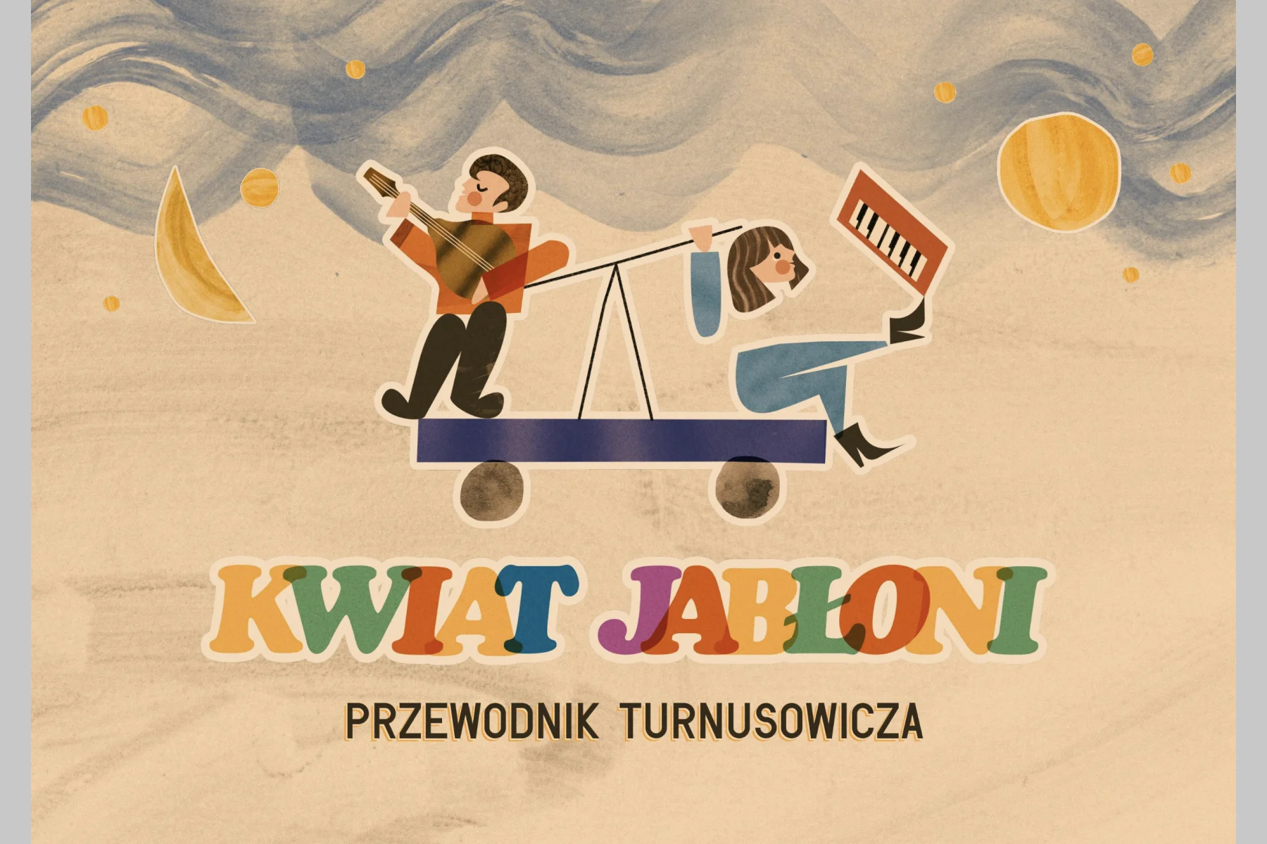 Grafika przedstawia Jacka i Kasię na drezynie.
