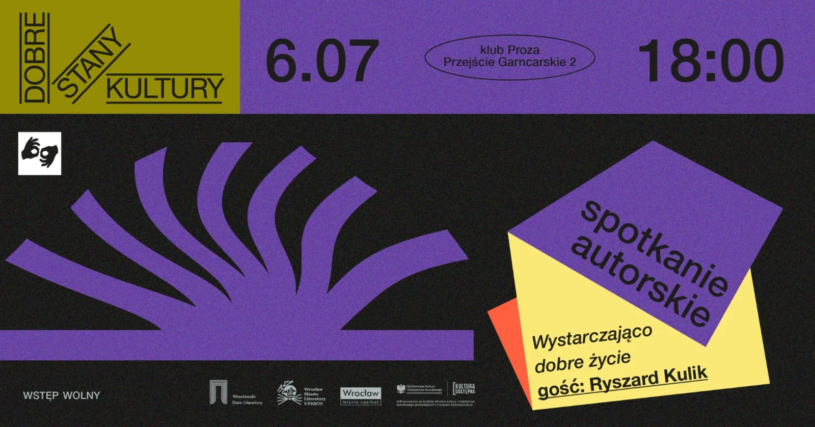 Spotkanie z Ryszardem Kulikiem. Dobre stany kultury